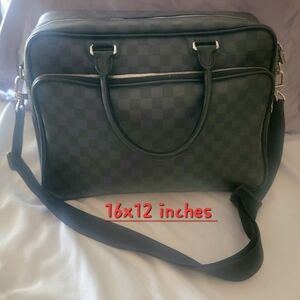 Louis Vuitton Black Checkered Travel Bag